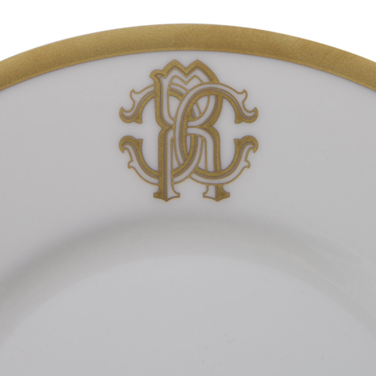 Silk Gold Cups & Saucers - Set of 2
