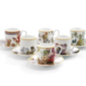 FLOWERS Set 6 Espresso Cups in Luxury Gift Box