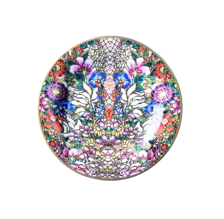 GOLDEN FLOWERS Bread Plate