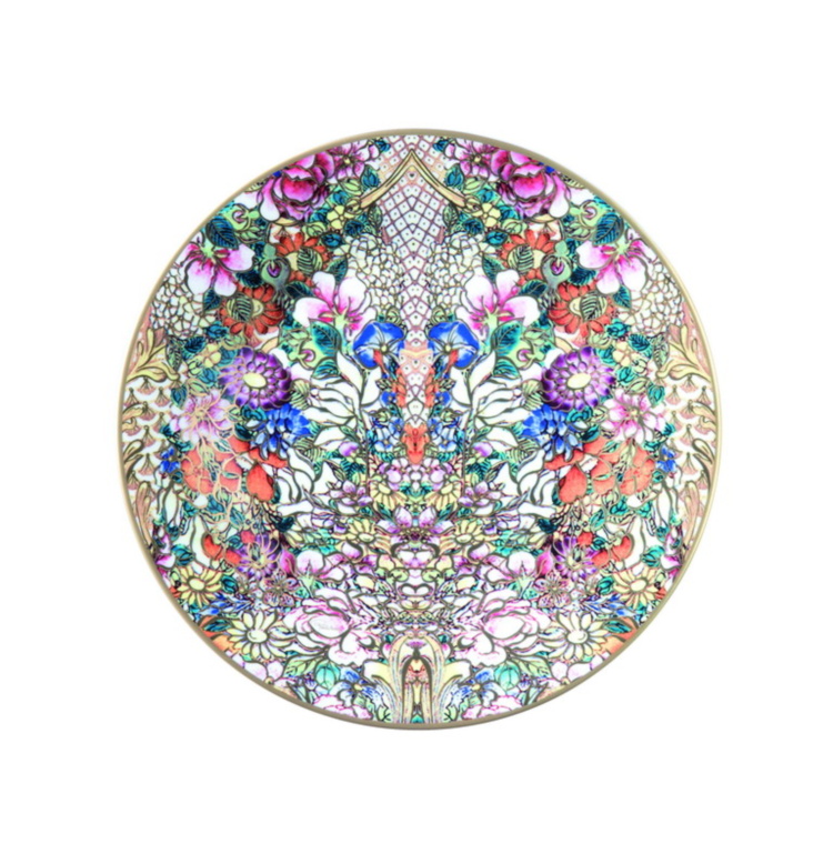 GOLDEN FLOWERS Dessert Plate