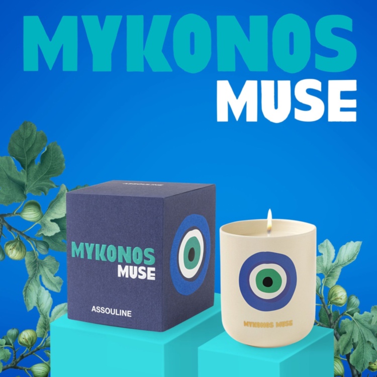 Mykonos Muse - Travel from Home Candle ASSOULINE