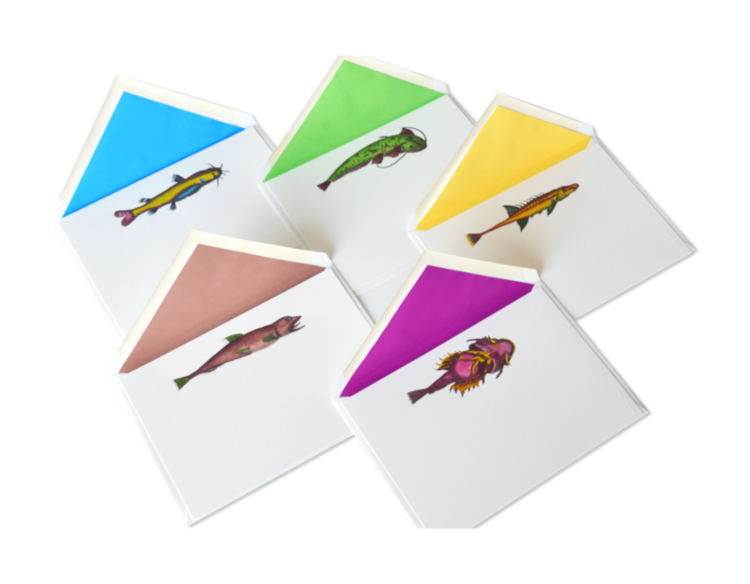 Lost Fish Notecards ASSOULINE