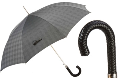 Milford Umbrella With Braided Leather Handle Pasotti