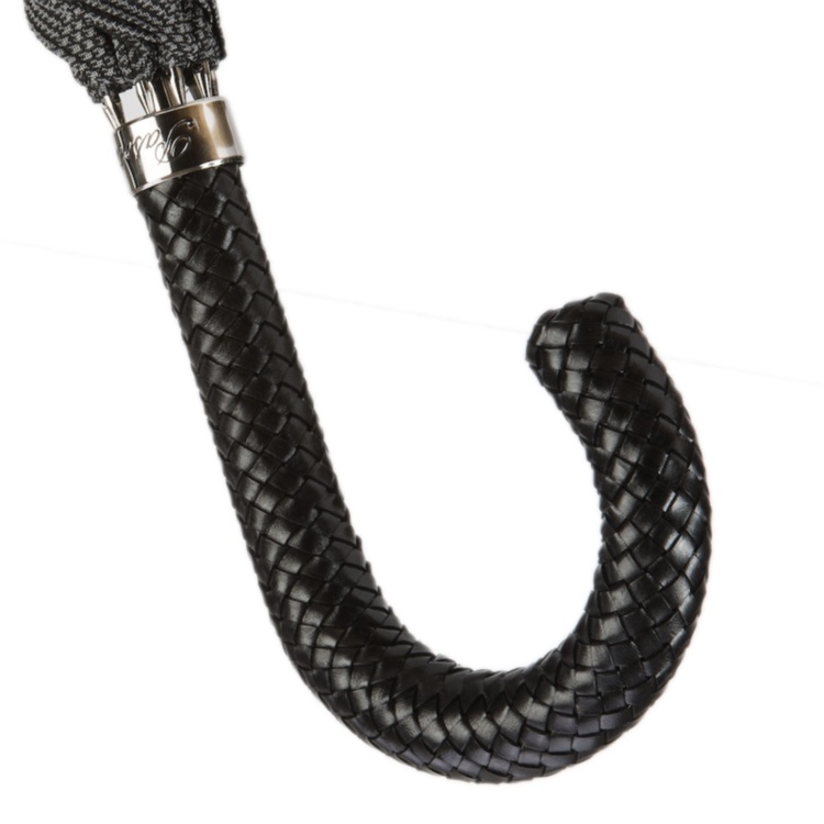 Milford Umbrella With Braided Leather Handle Pasotti