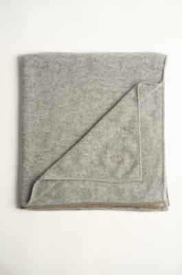 DAYA Cashmere Throw  (Soft Grey & Taupe) OYUNA