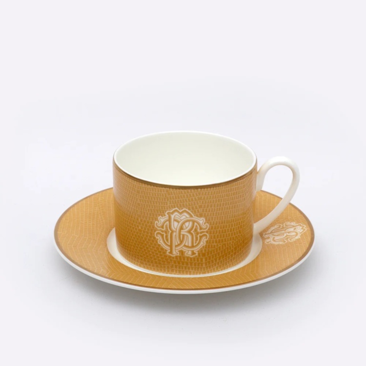 Lizard Gold Tea Cup Saucer