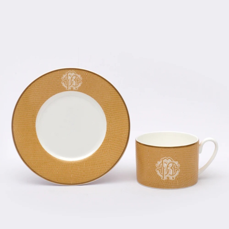 Lizard Gold Tea Cup Saucer