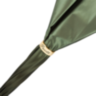Leopard Print Olive Green Umbrella With Ruched Leather Handle Pasotti