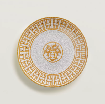 Mosaique au 24 gold dessert plate Hermes