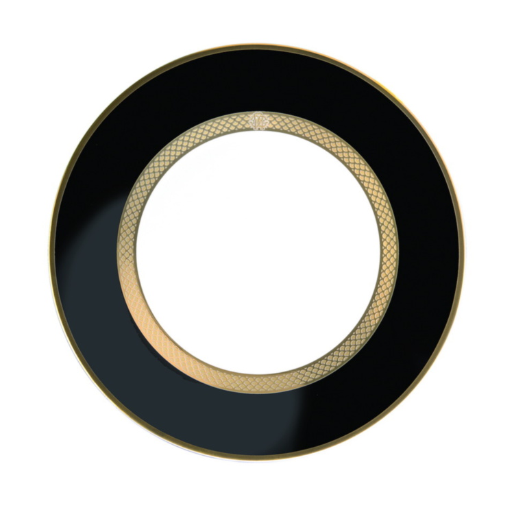 PYTHON BLACK Dessert Plate