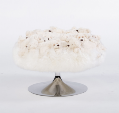 MINI POUF TROMPETTE: SLEEPING BEAR