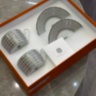 Mosaique au 24 Platinum Tea Cup and Saucer set of 2 Hermes
