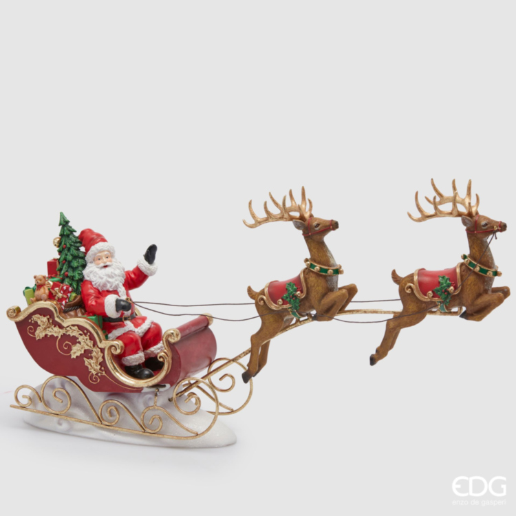 DECORO BABBO CON SLITTA H.39 L.57 L.17 C4 EDG