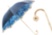 Luxury Blue Dahlia Umbrella, Double Cloth Pasotti