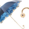 Luxury Blue Dahlia Umbrella, Double Cloth Pasotti