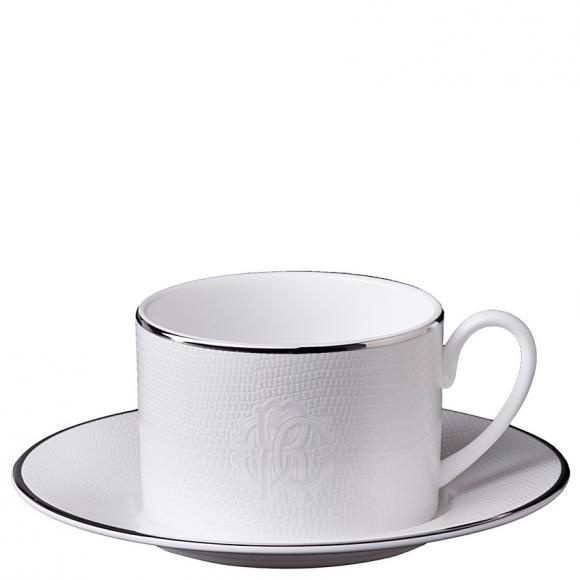Lizzard Platin Tea Cup and Saucer