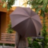 Brown Dahlia Umbrella, Double Cloth Pasotti