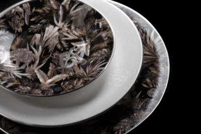 TROPICAL JUNGLE BLACK Limited Edition Bread Plate