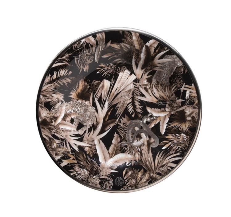 TROPICAL JUNGLE BLACK Limited Edition Bread Plate