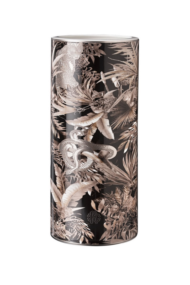 TROPICAL JUNGLE BLACK Limited Edition Large Vase