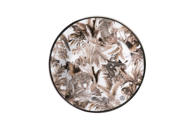 TROPICAL JUNGLE WHITE Dessert Plate