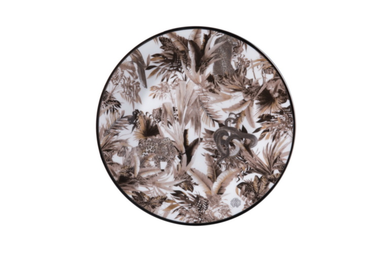 TROPICAL JUNGLE WHITE Bread Plate
