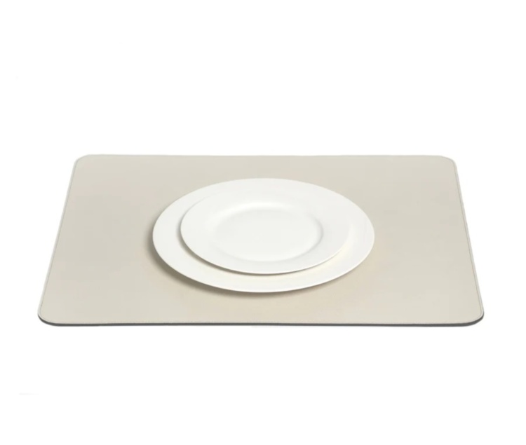 Rectangular Placemat With Round Corners Set of 6(Cream) Pinetti