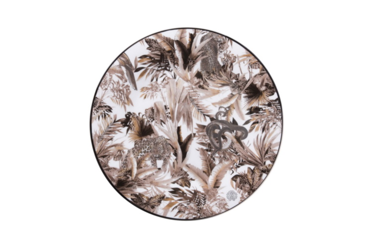 TROPICAL JUNGLE WHITE Charger Plate
