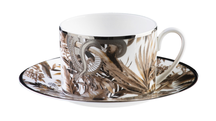 TROPICAL JUNGLE WHITE Tea Cup