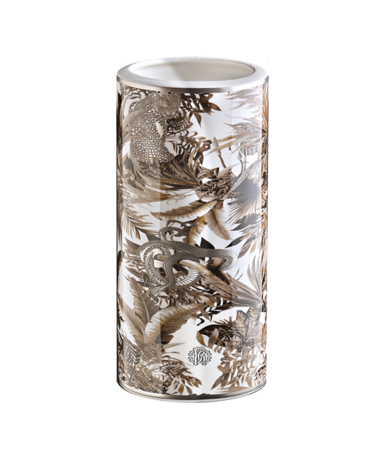 TROPICAL JUNGLE WHITE Medium Vase